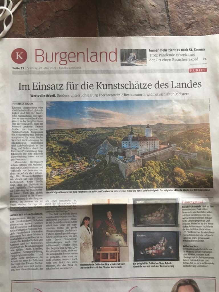 Kurier, Im Einsatz für die Kunstschätze des Burgenlands, März 2021